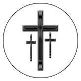 DAROUND 517 BK WT Black 3 Crosses White Background copy